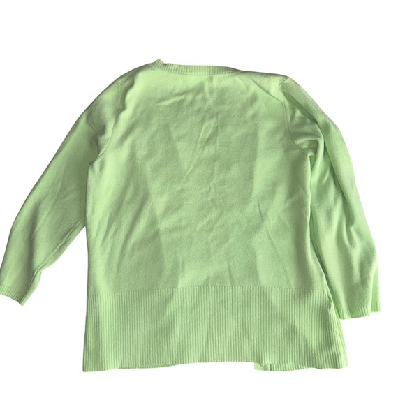 Ann Taylor LOFT Lime‎ Green Ribbed Cardigan & Tank Set XS S - Picture 2 of 7